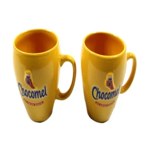 Chocomel mokken met reliëf enkelzijdig opdruk -rechtse oor 2 st. 270 ml, geel