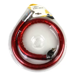 Python kabelslot Ø25 mm x 100 cm 2 sleutels, rood blister—marge