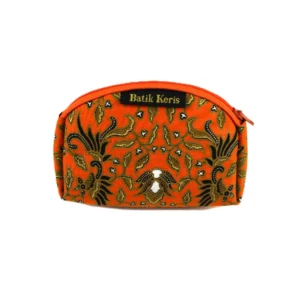 Batik Keris traditionele indonesische vintage dames portemonnee oranje — marge